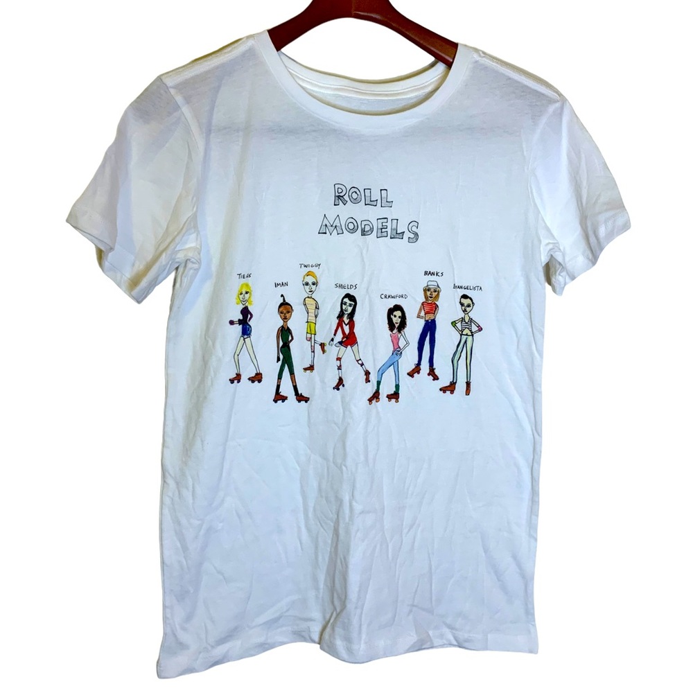 White Graphic Tee - Roll Models Design